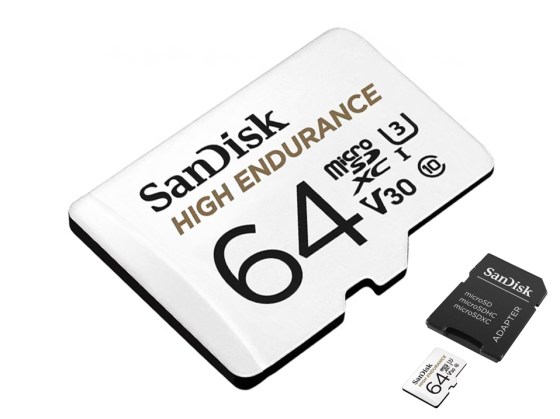 Sandisk Micro SDHC High Endurance 64GB + adapter memóriakártya